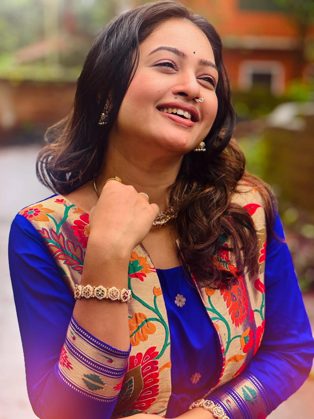 Girija Prabhu Green Paithani Saree Look