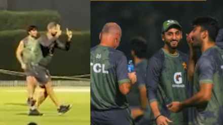 IND vs PAK Haris Rauf Taunt India heard screaming 6-0 during practice Watch Video