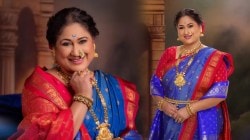 निळ्या नऊवारी साडीत ‘लक्ष्मी निवास’ मालिकेतील हर्षदा खानविलकर यांचा मराठमोळा लूक