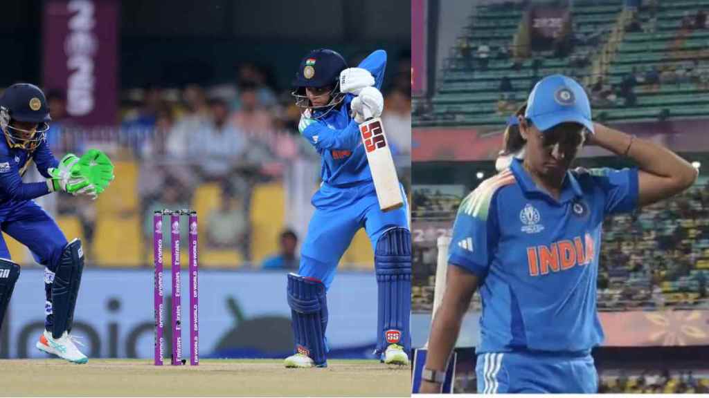 IND W vs SL W India Lost 3 Wickets in Just 1 Over Smriti Mandhana Failed in 1st match of Womens Cricket World Cup