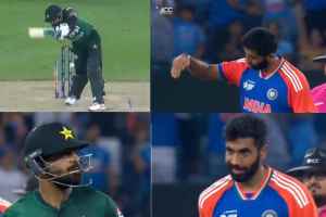 Jasprit Bumrah Plane Crash Celebration Goes Viral After Taking Wicket of Haris Rauf Video