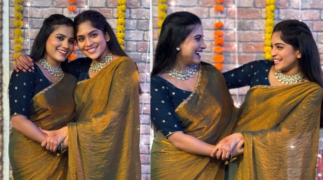 Jyoti Nimse Samruddhi Kelkar Saree Twinning