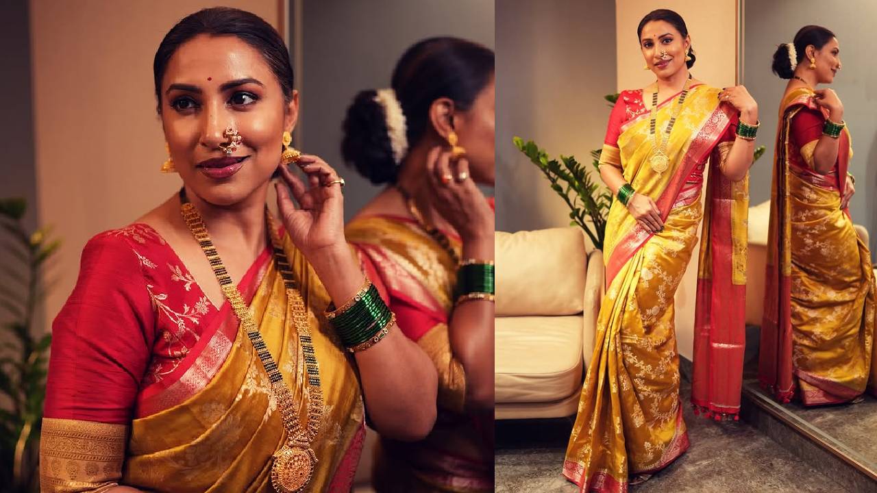 Kranti redkar saree look