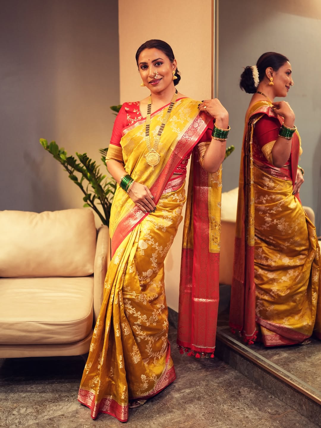 Kranti redkar saree look