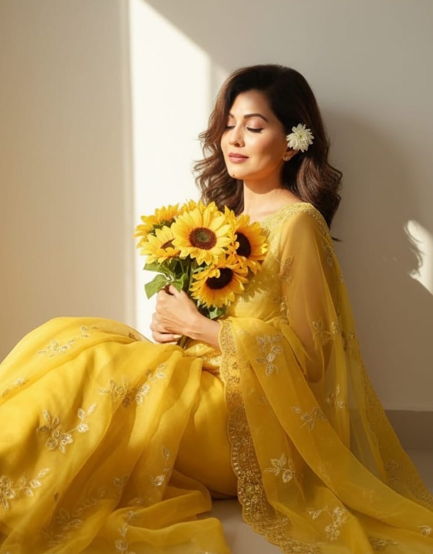 Madhavi Nimkar Red Paithani Dress