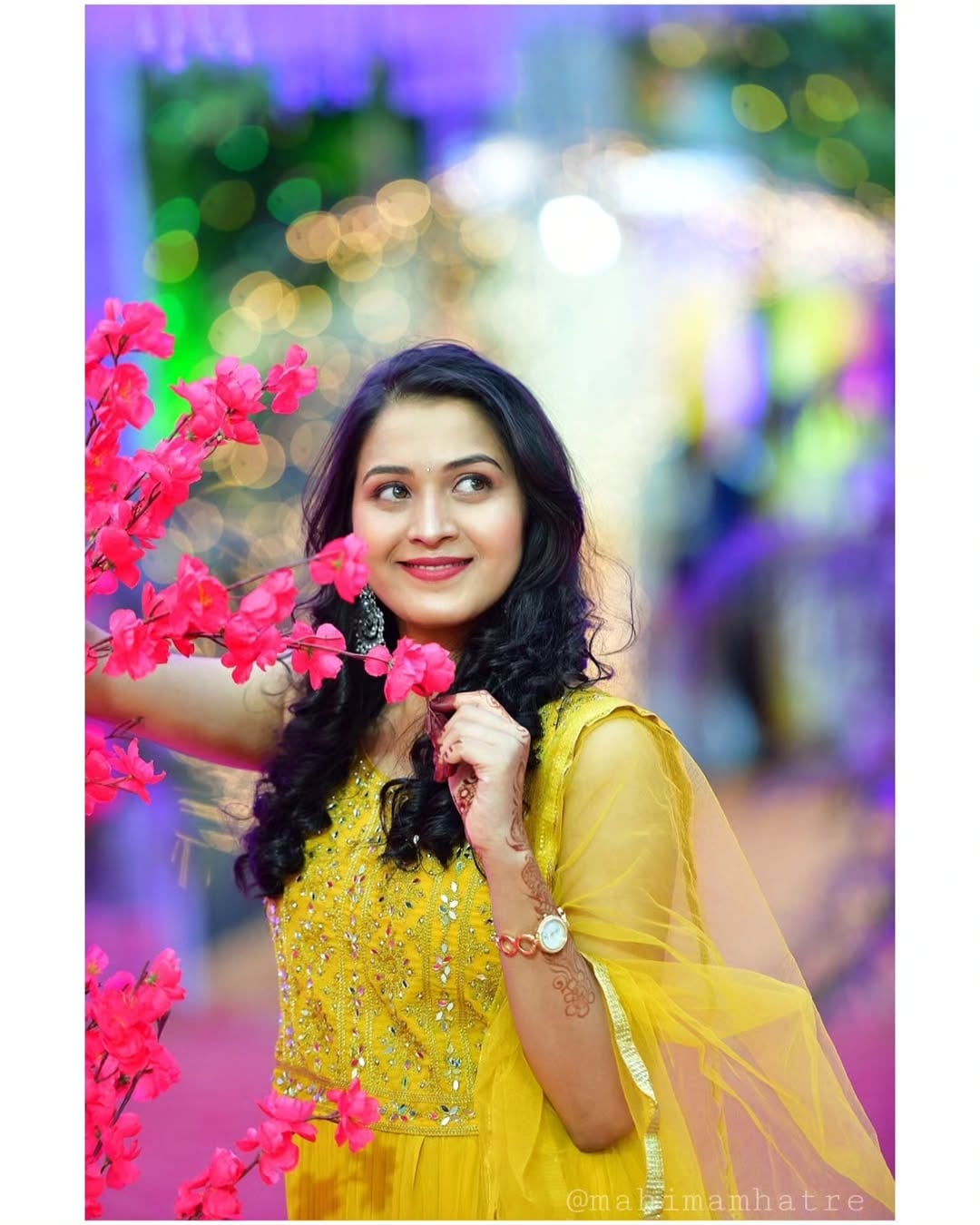 Mahima Mhatre Red Nauvari Saree Look
