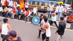 Maratha Reservation protesters Video : मराठा आंदोलकाकडून सरकारची प्रतिकात्मक अंतयात्रा; रस्त्यावर अभ्यास, कबड्डीचा खेळ