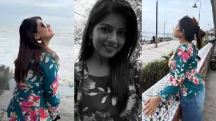 Marathi actress dhanashri kadgaonkar mumbai beach photoshoot