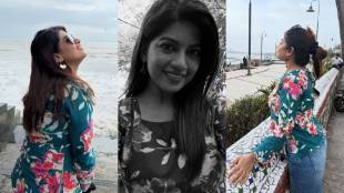 Marathi actress dhanashri kadgaonkar mumbai beach photoshoot