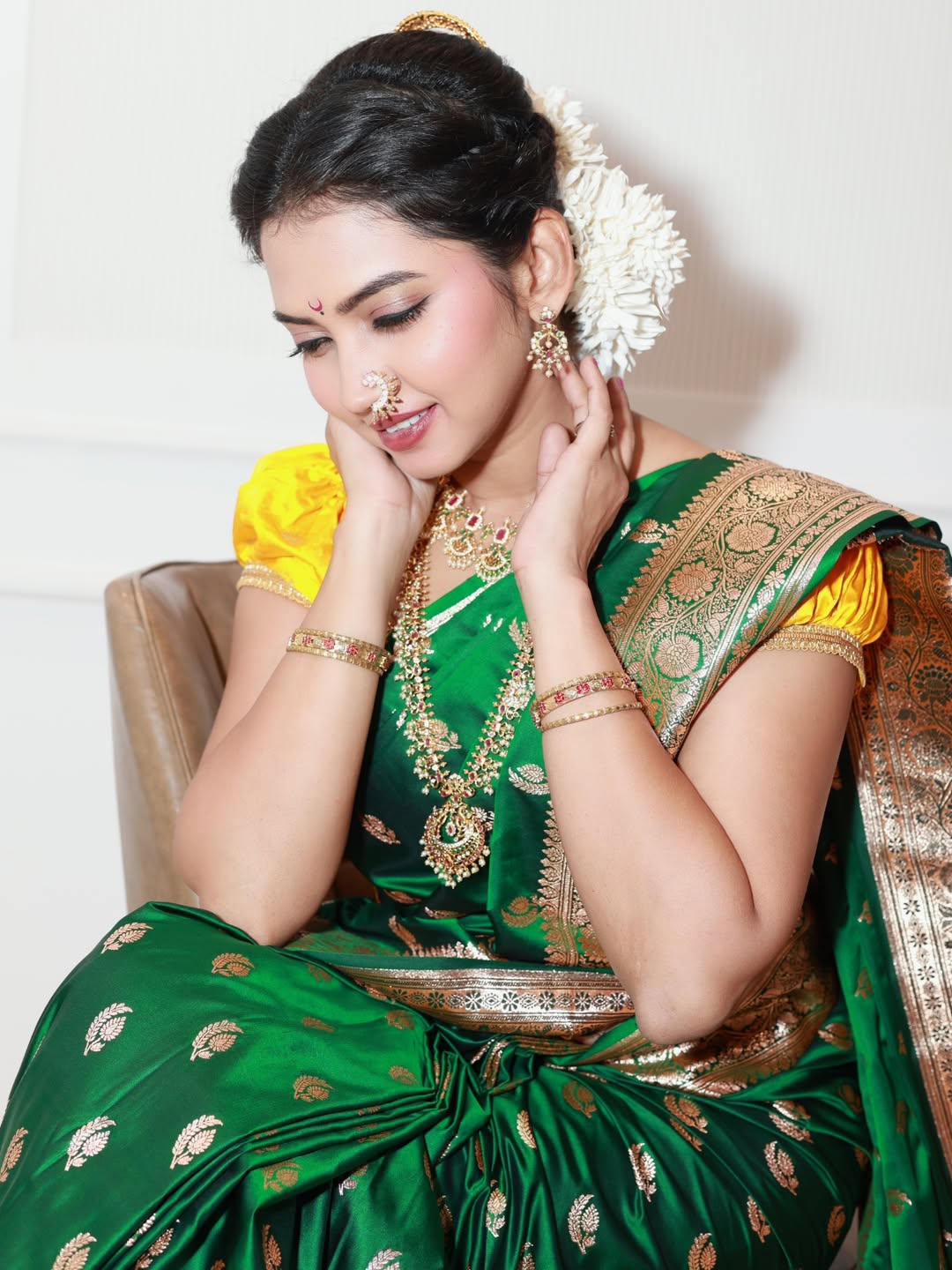 Meera joshi paithani saree look dadar paneri saree collection
