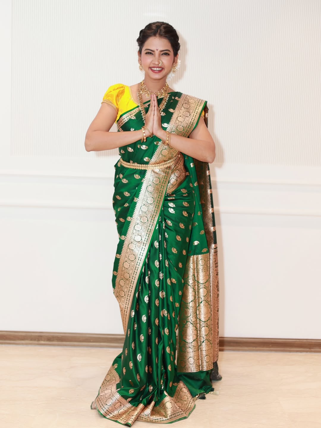 Meera joshi paithani saree look dadar paneri saree collection