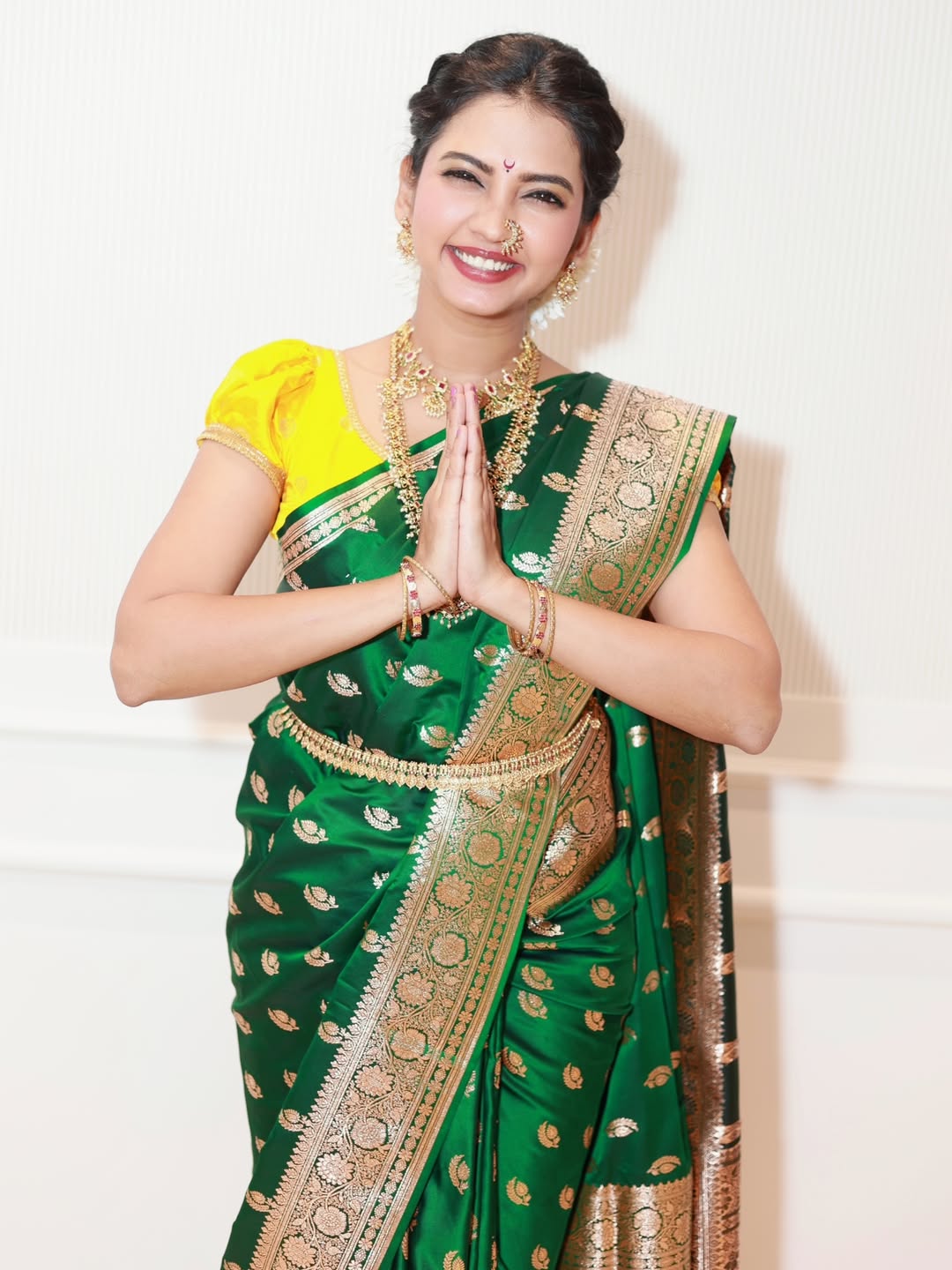 Meera joshi paithani saree look dadar paneri saree collection