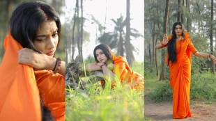 Meera joshi seeta look in keshari saree