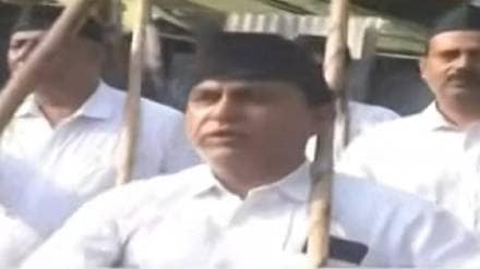 Muslim volunteers at RSS roadshow in Gaddi Godam area of ​​Nagpur