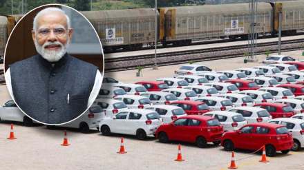 Narendra Modi Photo in Auto Showrooms