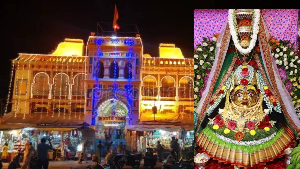 Preparations for Navratri festival at Ambadevi temple in Amravati