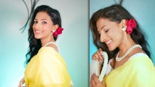 Nayannah Mukey Yellow Saree Look