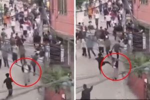 Nepal Gen Z Protest Mob Attacks Finance Minister Video