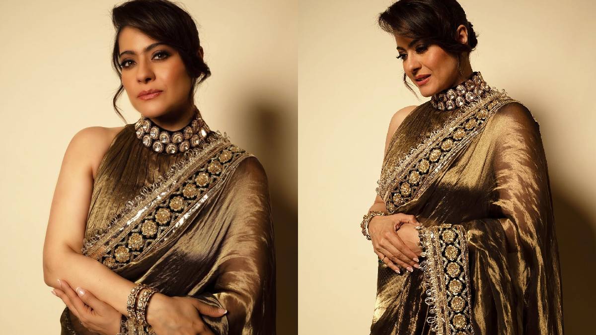 kajol devgan wearing manish malhotra desiner saree