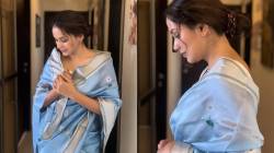 Photos : चंदेरी! स्वतः सुरू केलेल्या ब्रँडमधील साडीत तितीक्षा तावडेचे सुंदर फोटोशूट