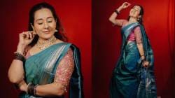 Navratri Day 8: नवरात्रीच्या आठव्या दिवशी तेजस्विनी लोणारीचा मोरपंखी रंगाच्या साडीत पारंपरिक लूक