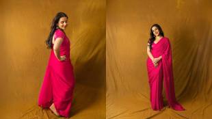 Navratri day 9 bollywood actress vidya balan pink saree photoshoot