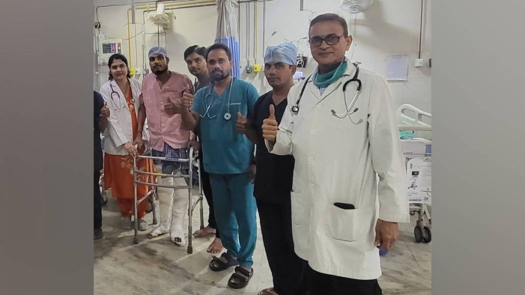 27 year old youth bhondubaba snake bitten treatment his leg serious infection Doctors performed 8 surgeries successfully