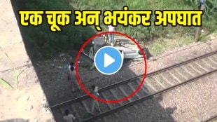 Shocking accident video at delhi Overspeeding Car Rams Through Flyover, Thrashes Biker Along And Lands Directly Onto Railway Tracks