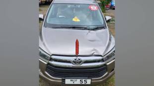 MLA Kiran Sarnaik vehicle hit, Chikhli vehicle hit, serious injury road accident, Maharashtra traffic accident news,