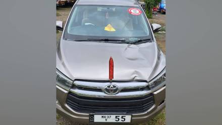 MLA Kiran Sarnaik vehicle hit, Chikhli vehicle hit, serious injury road accident, Maharashtra traffic accident news,