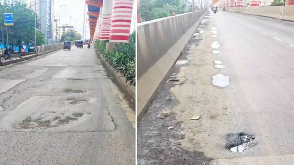 Mira-Bhayandar bridge potholes, MMRDA bridge repair, Mumbai double-decker bridge issues, Mumbai traffic bridge problems,