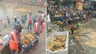 Mumbai lake cleaning, Municipal cleanliness drive, Ban Ganga lake Walkeshwar, religious offerings removal,