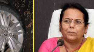 Neelam Gorhe survives accident, Mumbai potholes, Tembhurni Bypass tire burst, Maharashtra road safety,