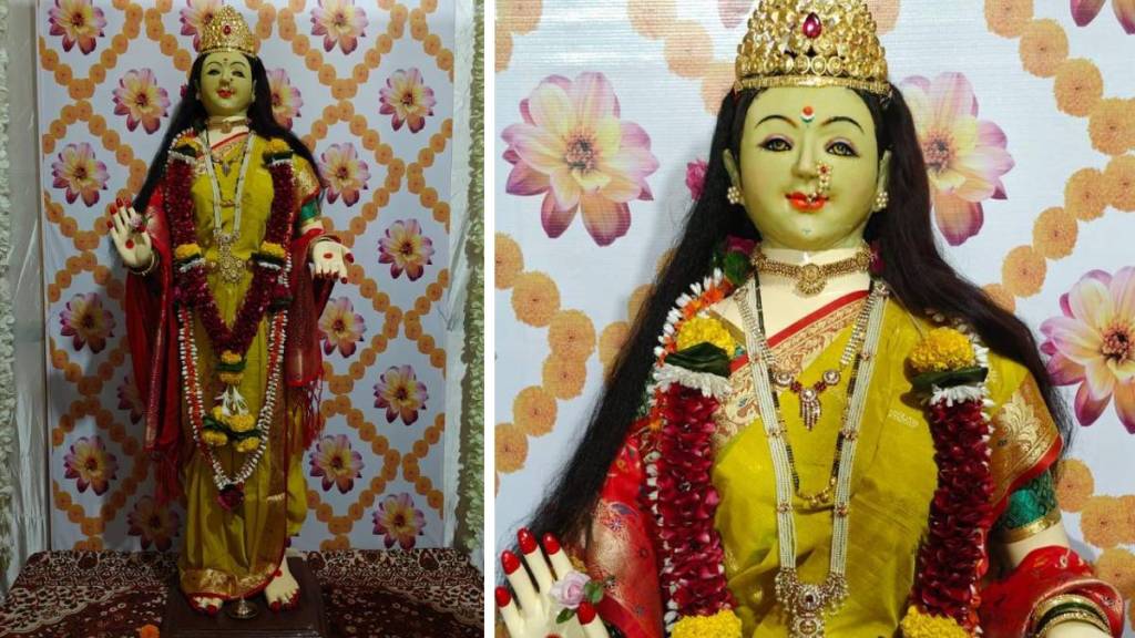 Navratri Virar celebration, Mahalakshmi idol, Bhavani Shankar Temple events, Agashi village festival, traditional Navratri rituals,