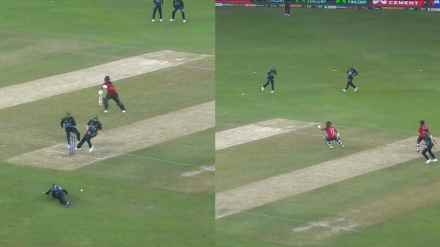 Asia Cup 2025 Pakistan Misses Simple Run Out of Towhid Hridoy and Saif Hassan Video