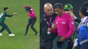 Asia Cup 2025 Pakistan wicket keeper misjudge throw Sri Lankan umpire