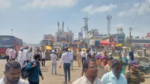 PMRDA Encroachment drive Chakan traffic congestion Pune nashik highway after Ajit Pawar inspection