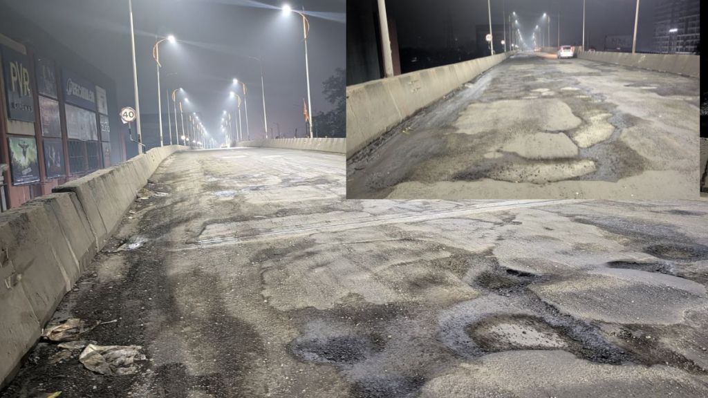 Potholes newly inaugurated Kate Nilje flyover Kalyan spark outrage protest threat by Thackeray faction