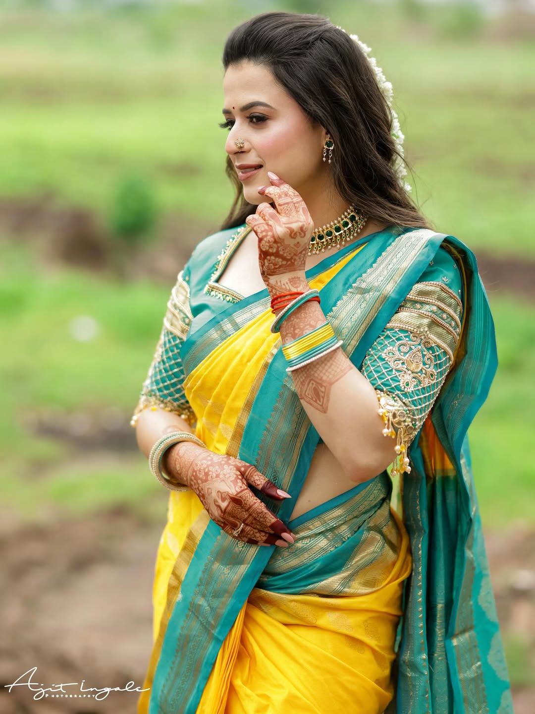 Prajakta Gaikwad Garba Look 2025