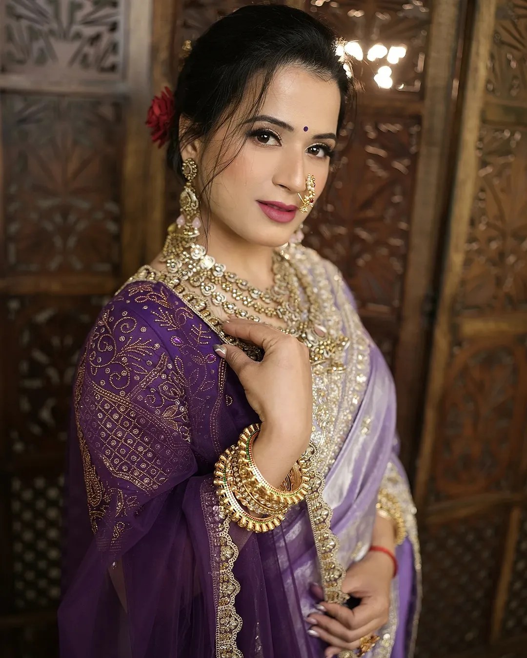 Prajakta Gaikwad Garba Look 2025