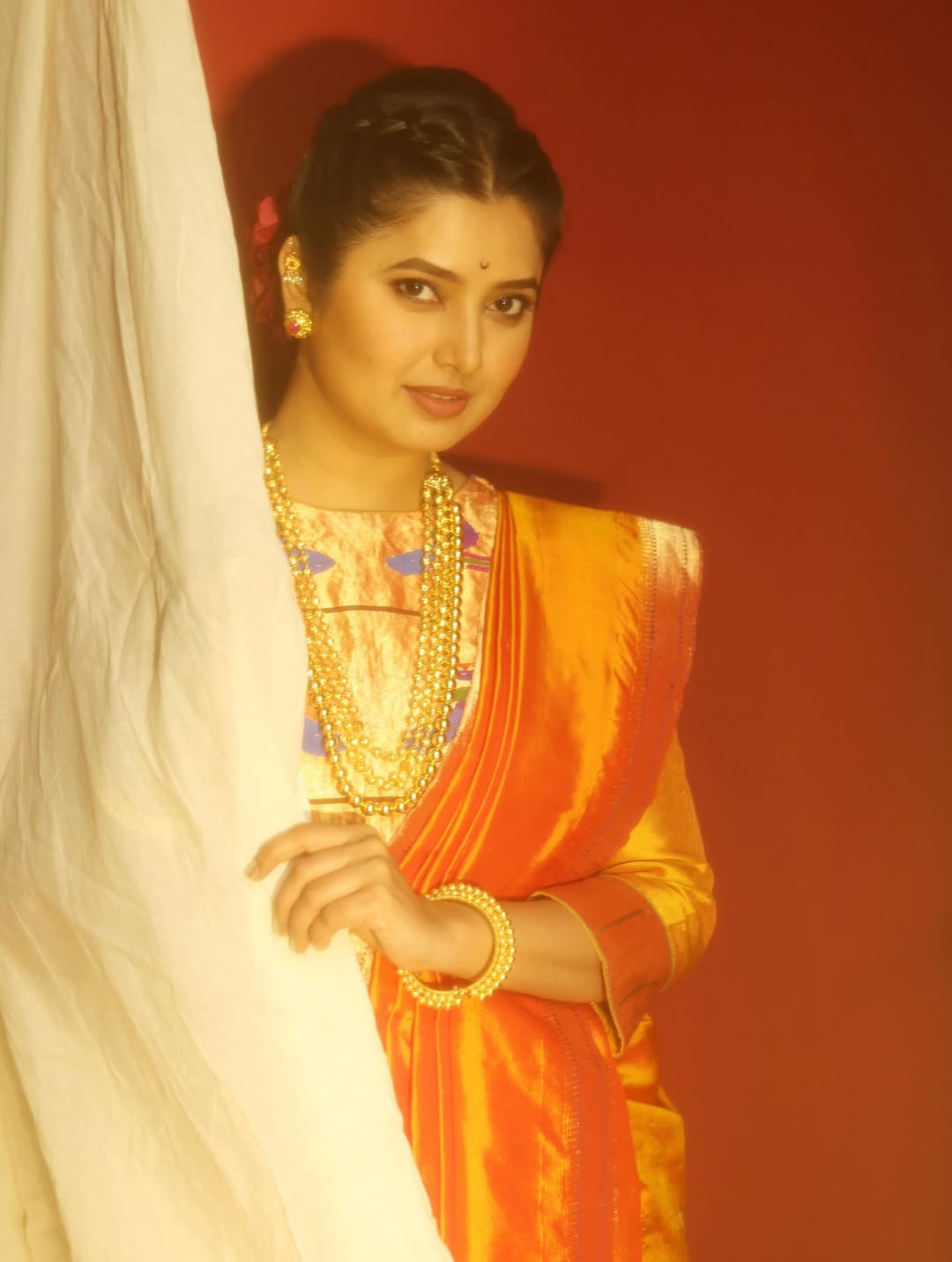 Prajakta Mali Paithani Saree Look
