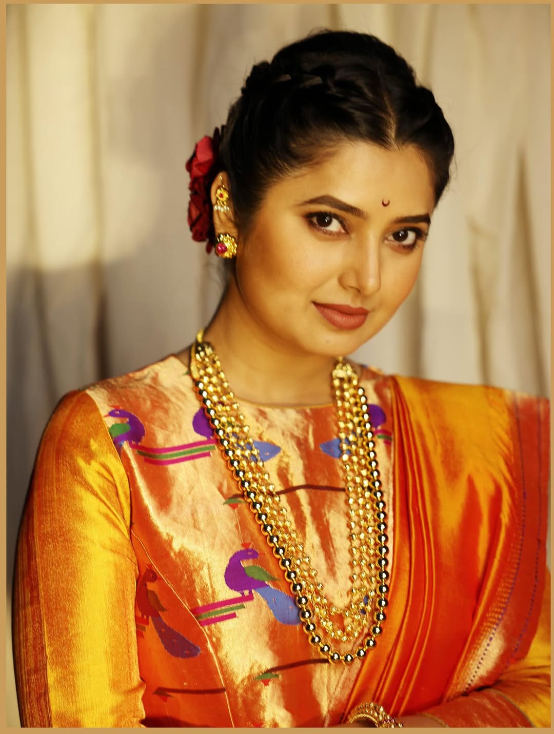 Prajakta Mali Paithani Saree Look