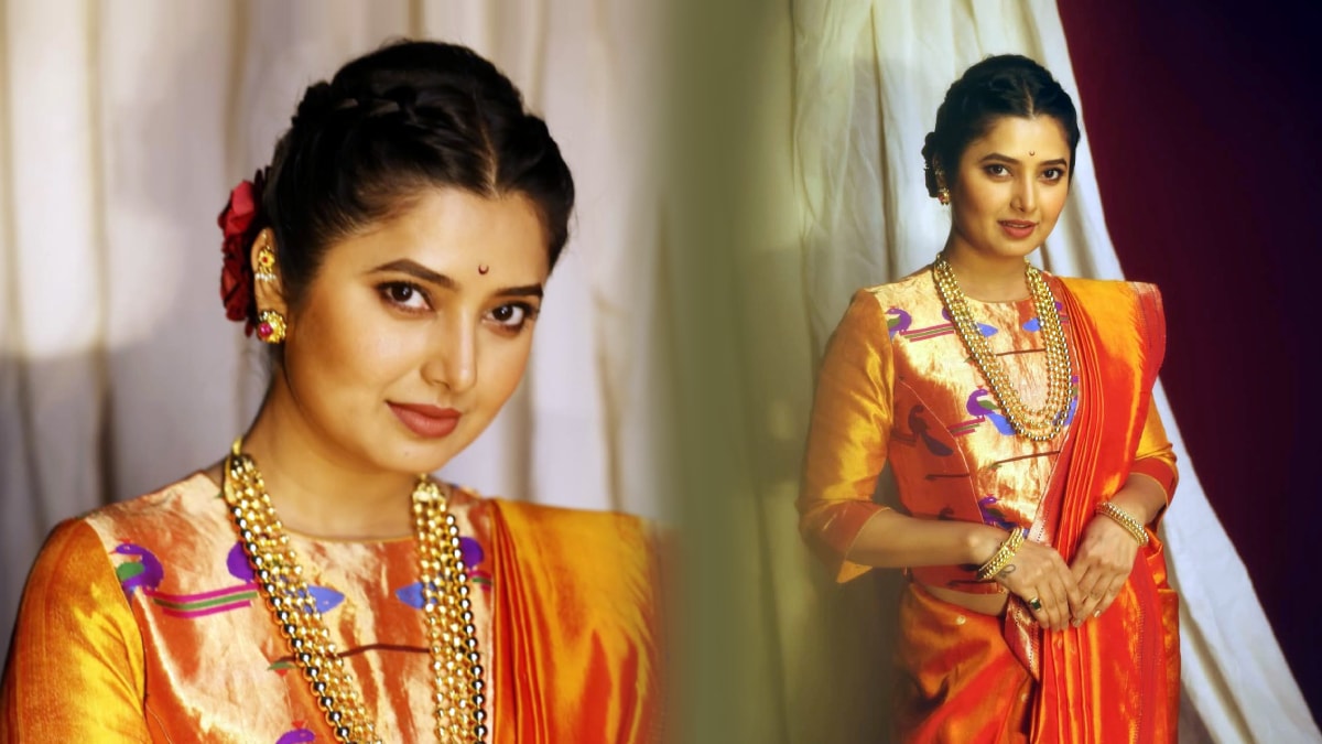 Prajakta Mali Paithani Saree Look
