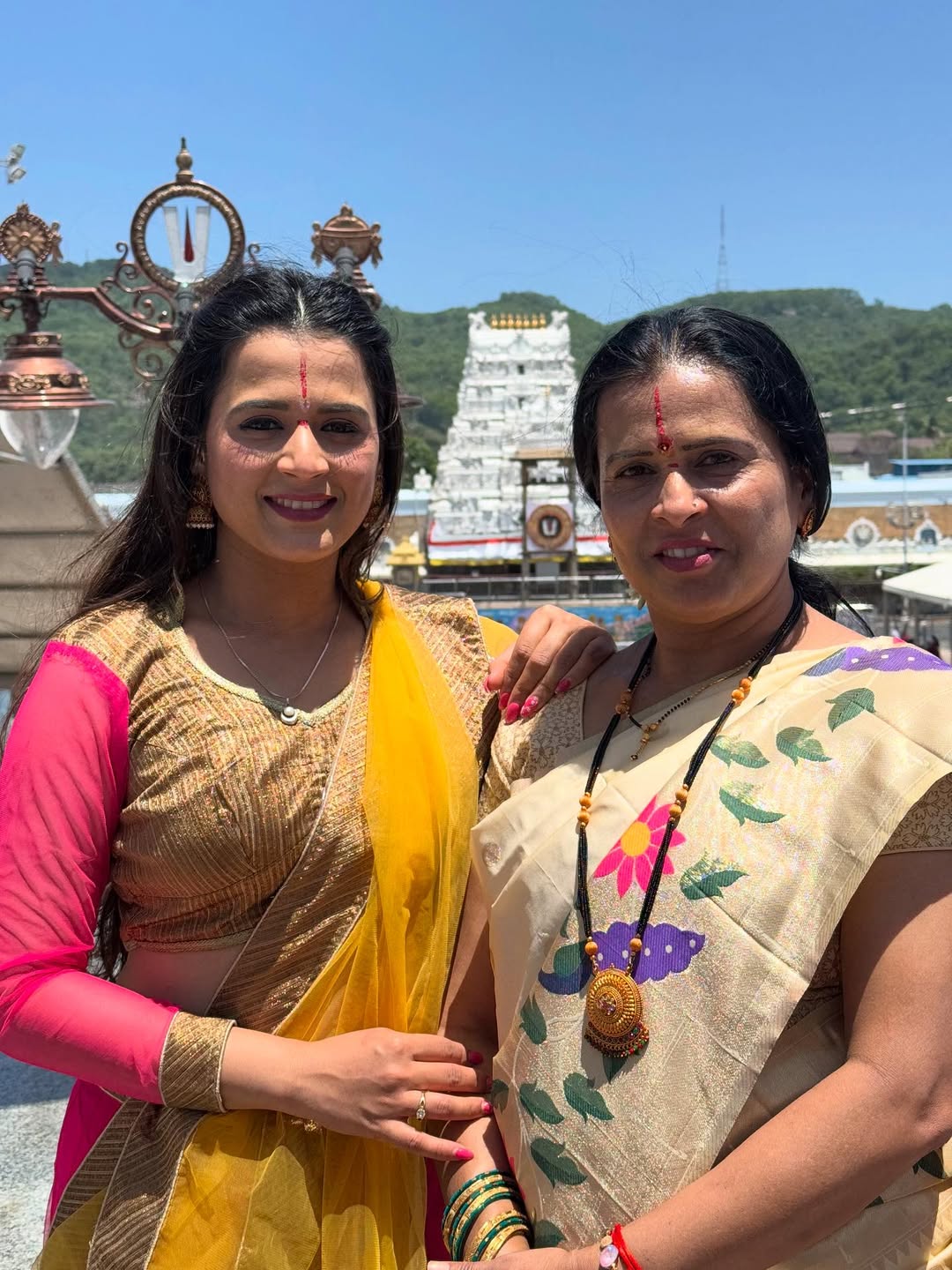 Prajakta gaikwad Tirupati balaji darshan photos