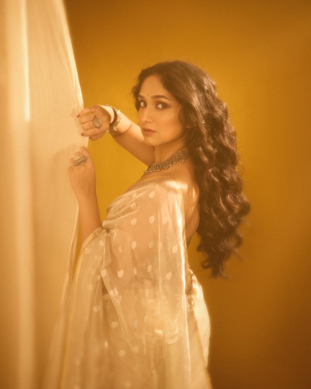 Priyadarshini Indalkar Off Shoulder Blouse Saree Look