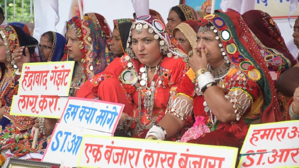 Protest by Banjara community in Nagpur on Friday
