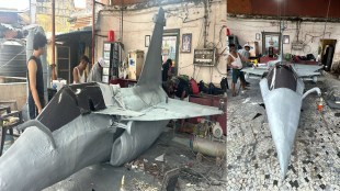 Rafale Fighter Jet Replica Highlights Ganpati Celebration in Mumbai