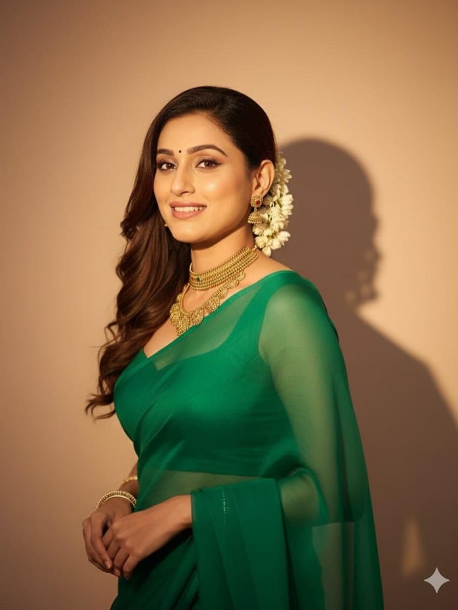Reshma Shinde Google Gemini Saree Look