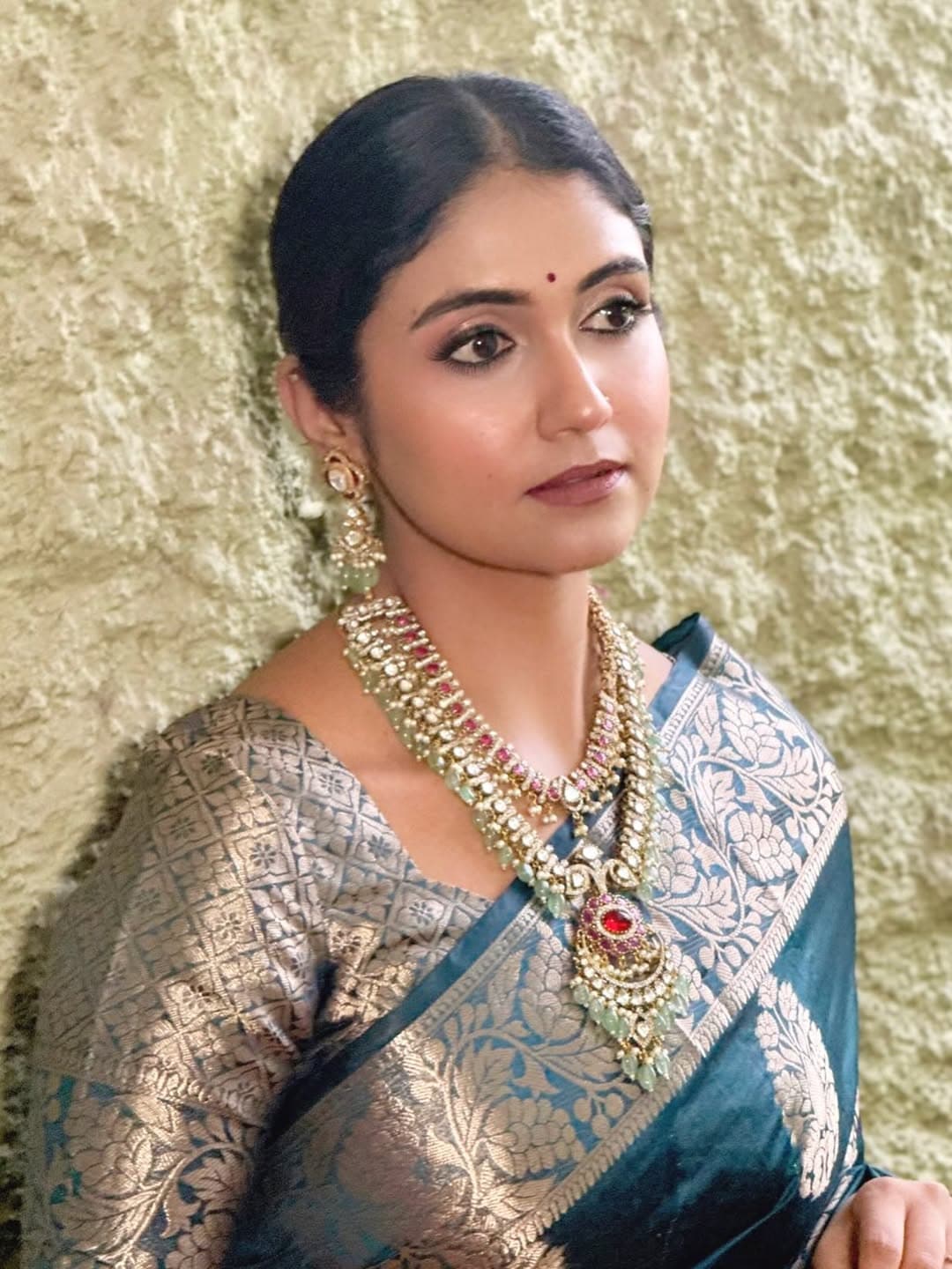Rinku Rajguru Silk Saree Look