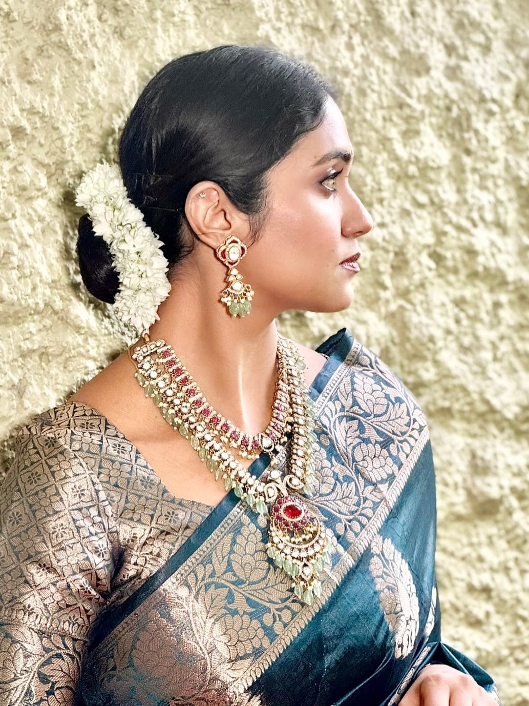 Rinku Rajguru Silk Saree Look